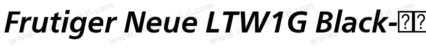 Frutiger Neue LTW1G Black字体转换